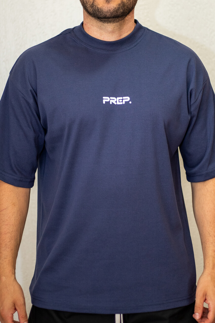 Camiseta Oversized Ovo - Azul Marinho