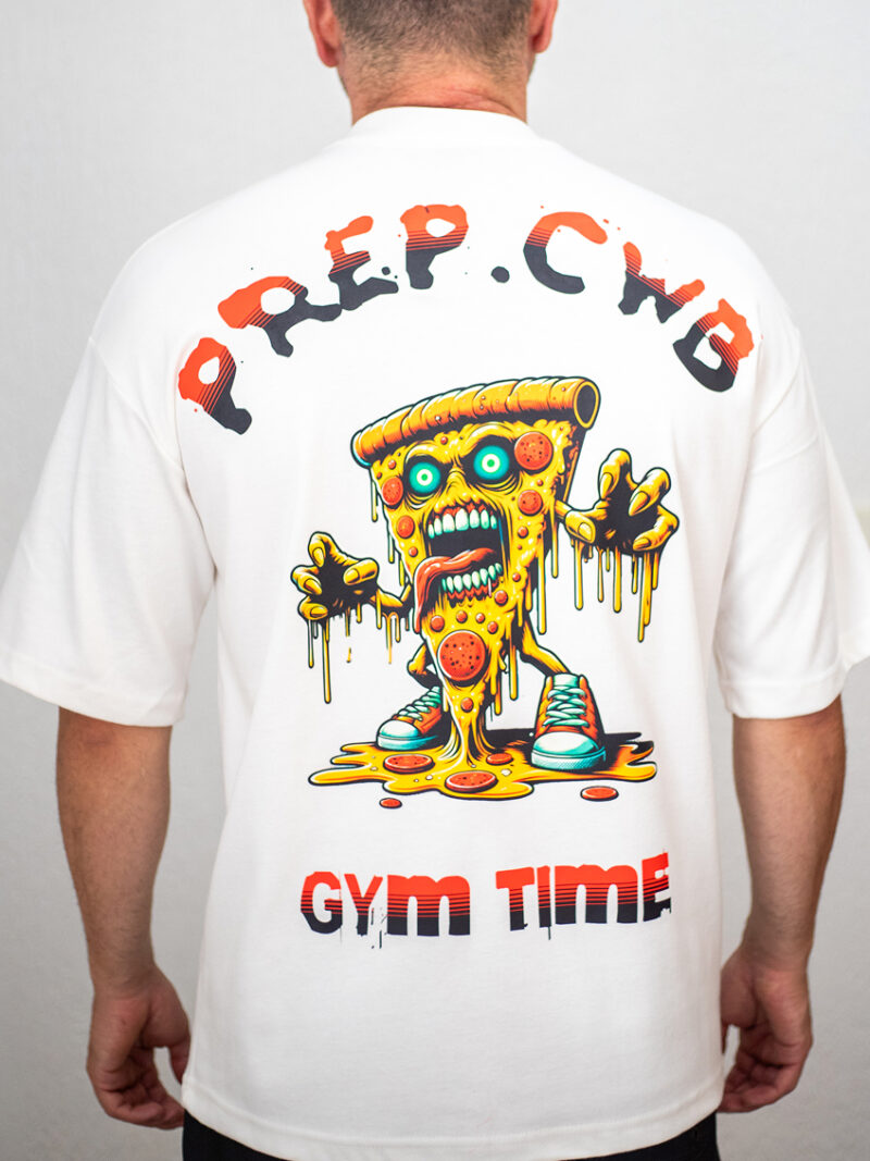 Camiseta Oversized Pizza - Off-white