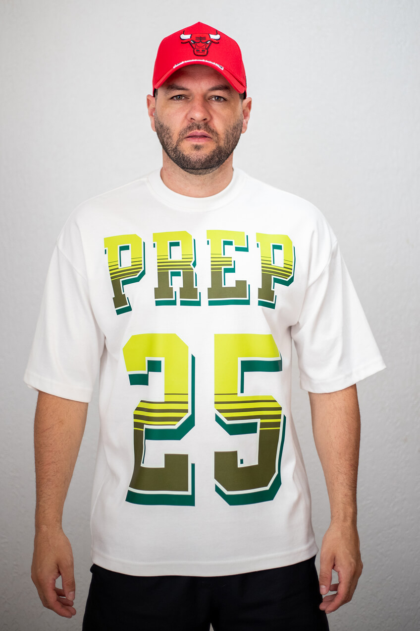 Camiseta Oversized PREP 25 - Off-white